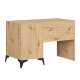 Skrivebord Lamea 120x60 cm - 1 dør - 1 skuff - eik artisan - riller