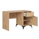 Skrivebord Lamea 120x60 cm - 1 dør - 1 skuff - eik artisan - riller