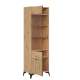 Vitrineskap Lamea 60x197 cm - 1 dør - eik artisan - riller
