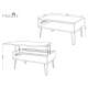 Sofabord Hairpin 90x60 - eik brun - svart matt - hylle - oppbevaringsplass