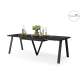 Spisebord Avery 140-290 cm - svart matt - svart ben 3 ileggsplate