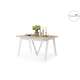 Spisebord Avery 140-290 cm - eik sonoma - hvit ben - 3 ileggsplate