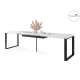Spisebord Avari 120-270 cm - hvit matt - metall bein