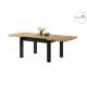 Spisebord Royal 120 - 270 cm - eik craft - svart ben
