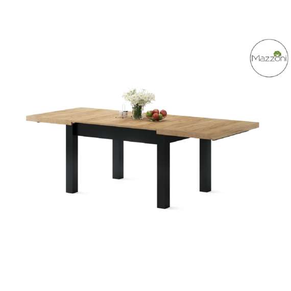 Spisebord Royal 120 - 270 cm - eik craft - svart ben