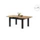 Spisebord Royal 120 - 270 cm - eik craft - svart ben