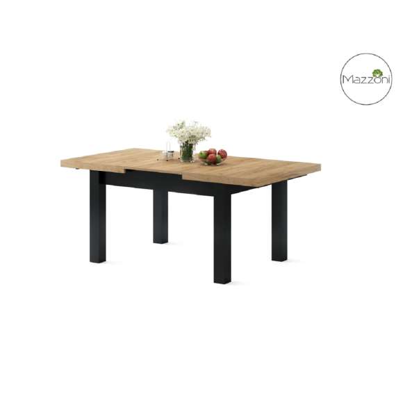Spisebord Royal 120 - 270 cm - eik craft - svart ben