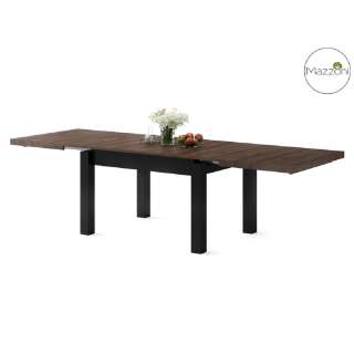 Spisebord Royal 120 - 270 cm - eik brun - svart matt ben