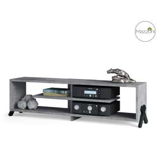 Tv-benk Vik 140x 40 cm - betong millenium - svart ben