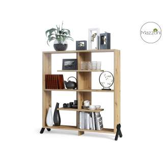 Reol Vik 110x115 cm - eik artisan - svart ben