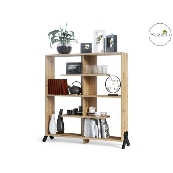 Reol Vik 110x115 cm - eik artisan - svart ben