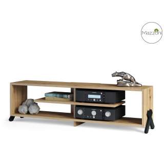 Tv-benk Vik 140x 40 cm - eik artisan - svart ben