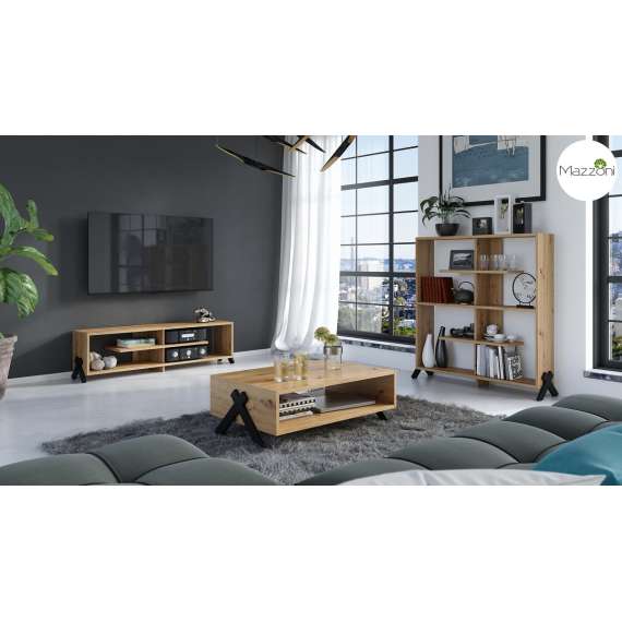 Sofabord Vik 90x 60 cm - eik artisan - svart ben