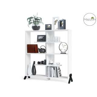 Reol Vik 110x115 cm - hvit matt - svart ben