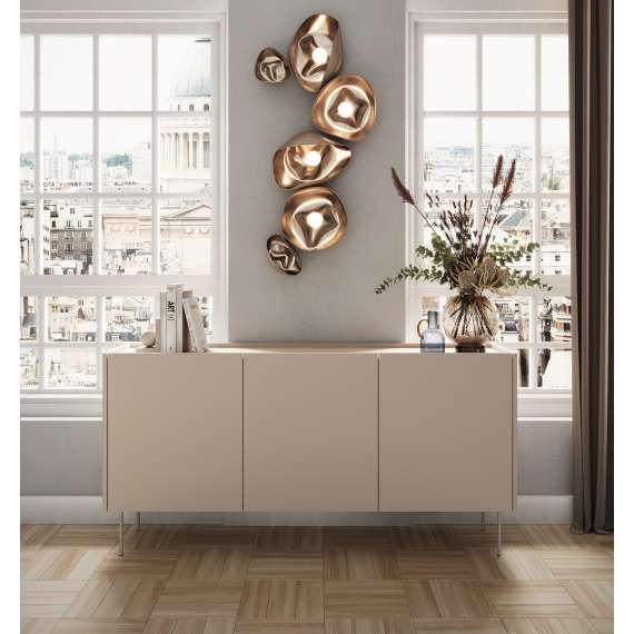 Skjenk Desin 170 - cashmere og eik - 3 dører