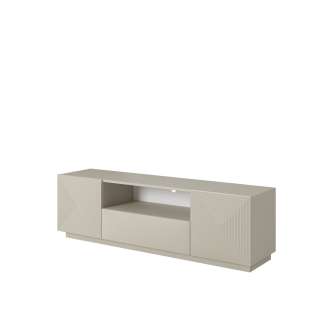 Tv-benk Asha 167x50 cm - cashmere - 2 dører - 1 skuff