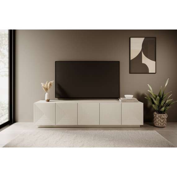 Tv-benk Asha 200x46 cm - cashmere - 5 dører