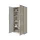 Garderobeskap Asha 100x205 cm - cashmere - 2 dører