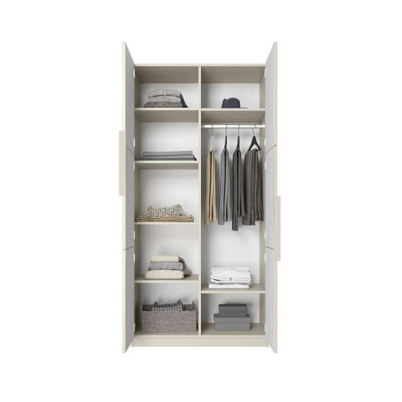 Garderobeskap Asha 100x205 cm - cashmere - 2 dører