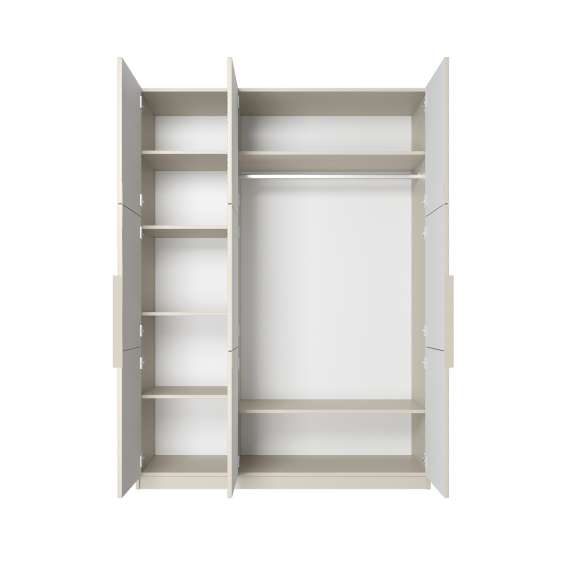 Garderobeskap Asha 150x205 cm - cashmere - 3 dører