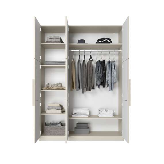 Garderobeskap Asha 150x205 cm - cashmere - 3 dører