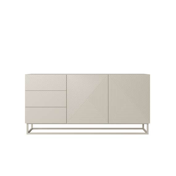 Skjenk Asha 167x81 cm - cashmere - 2 dører - 3 skuffer