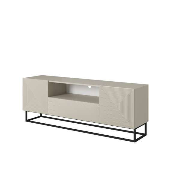 Tv-benk Asha 167x60 cm - cashmere - 2 dører - 1 skuff