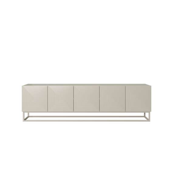 Tv-benk Asha 200x56 cm - cashmere - 5 dører