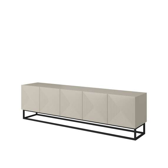 Tv-benk Asha 200x56 cm - cashmere - 5 dører