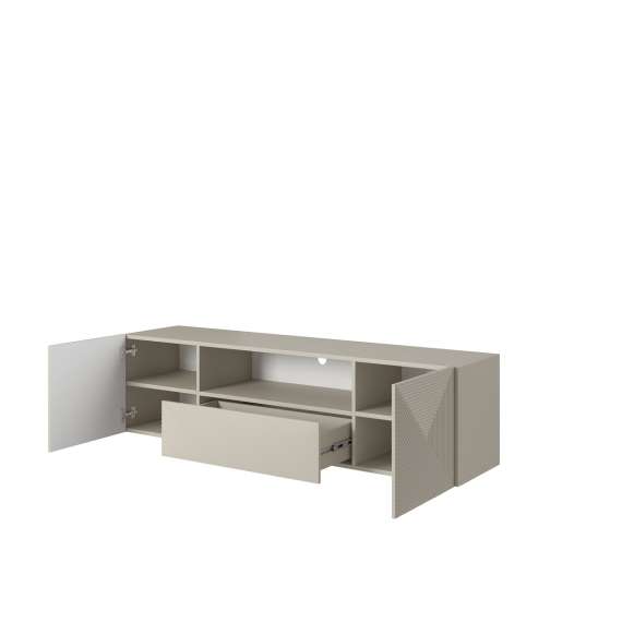 Tv-benk Asha 167x44 cm - cashmere - vegghengt