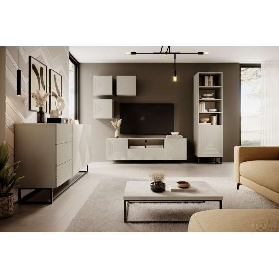 Tv-benk Asha 200x40 cm - cashmere - vegghengt