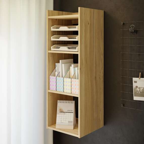 Hengende reol Wenua 34x97 cm - eik