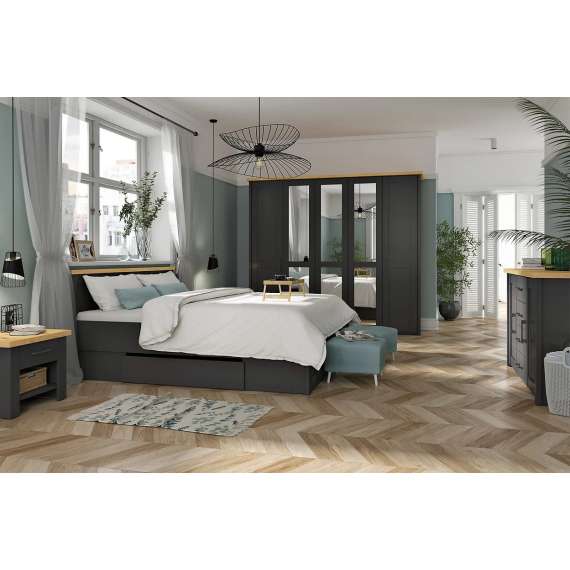 Seng Lokarno 180x200 cm - 2 skuffer