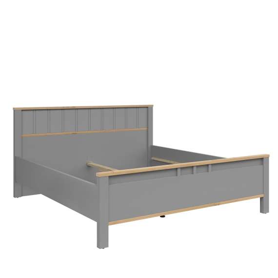 Seng Hygge - 180x200 cm - grå - eik artisan