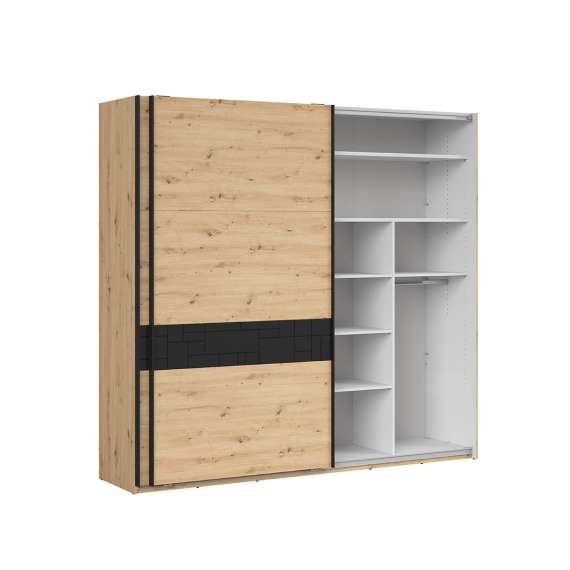 Garderobeskap Pont 240x226 cm - 2 skyvedører