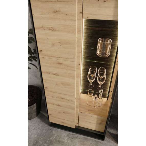 Vitrineskap Quant 76x196 cm - Trelook - LED belysning