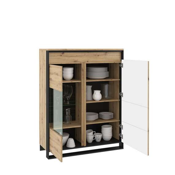 Vitrineskap Quant 110x140 cm - Trelook - LED belysning