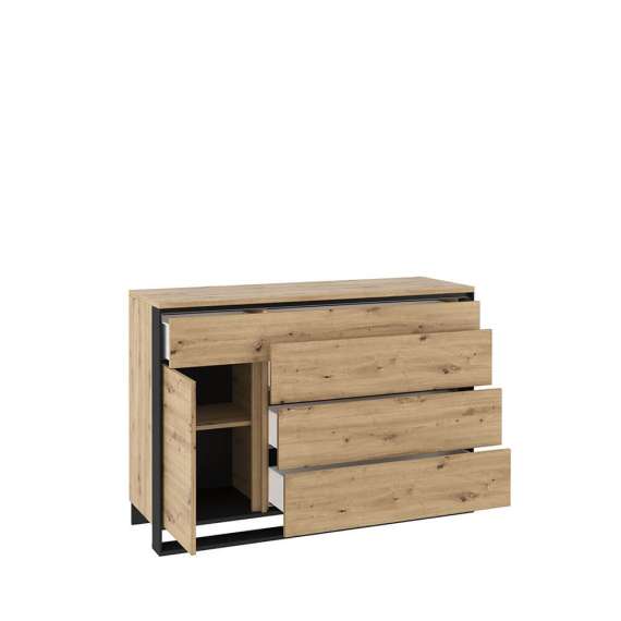 Skjenk Quant 130x90 cm - Trelook - LED belysning