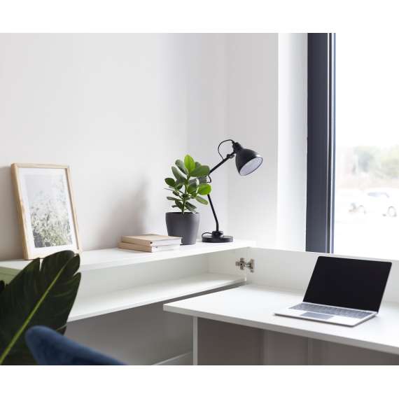 Skrivebord Work Concept 115 cm - Sammenleggbart skrivebord - Hvit matt