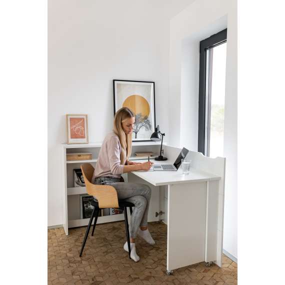 Skrivebord Work Concept 115 cm - Sammenleggbart skrivebord - Hvit matt