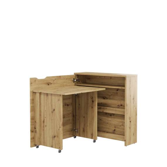 Work Concept Slim skrivebord 90 cm - sammenleggbart - eik