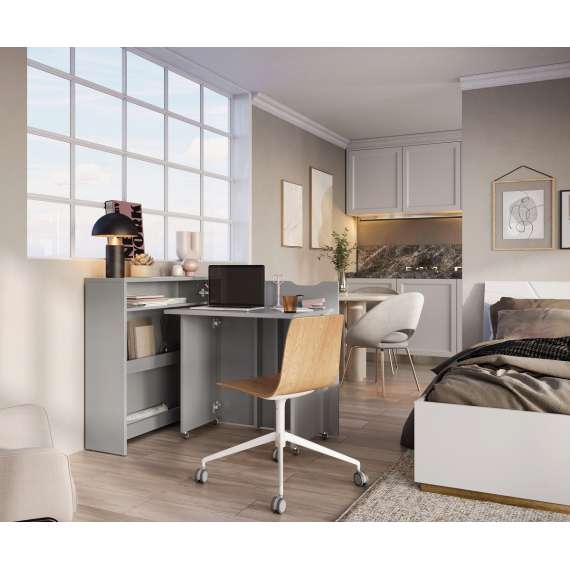 Work Concept Slim skrivebord 90 cm - sammenleggbart - hvit matt