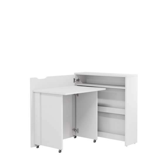 Work Concept Slim skrivebord 90 cm - sammenleggbart - hvit glans