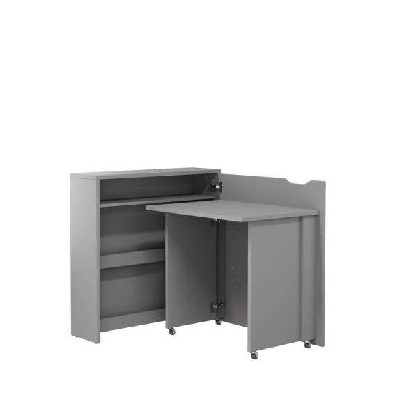 Work Concept Slim skrivebord 90 cm - sammenleggbart - grå matt