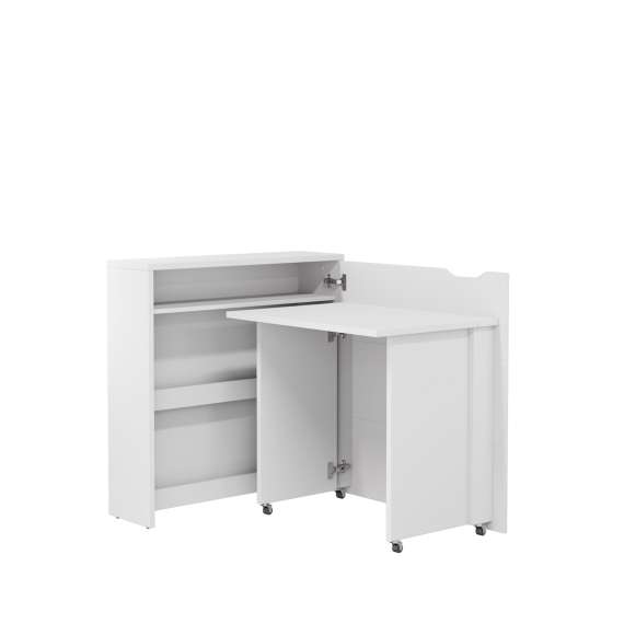 Work Concept Slim skrivebord 90 cm - sammenleggbart - hvit matt