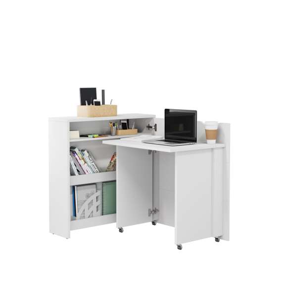 Work Concept Slim skrivebord 90 cm - sammenleggbart - hvit matt
