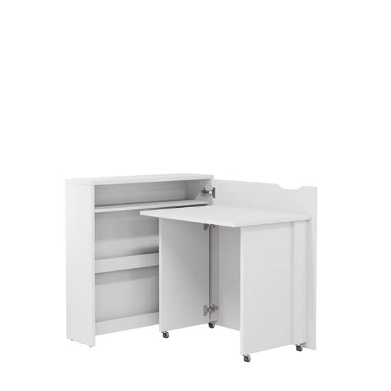 Work Concept Slim skrivebord 90 cm - sammenleggbart - hvit glans