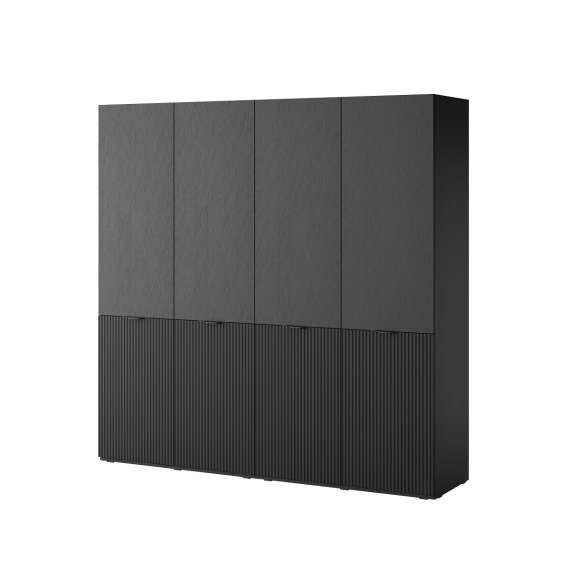 Garderobeskap Sandbox 101x200 cm - Nova sort - 2 dører