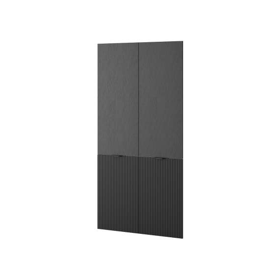Garderobeskap Sandbox 101x200 cm - Nova sort - 2 dører