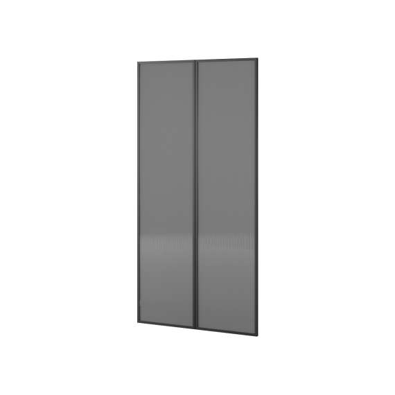 Garderobeskap Sandbox 101x200 cm - 2 glassdører